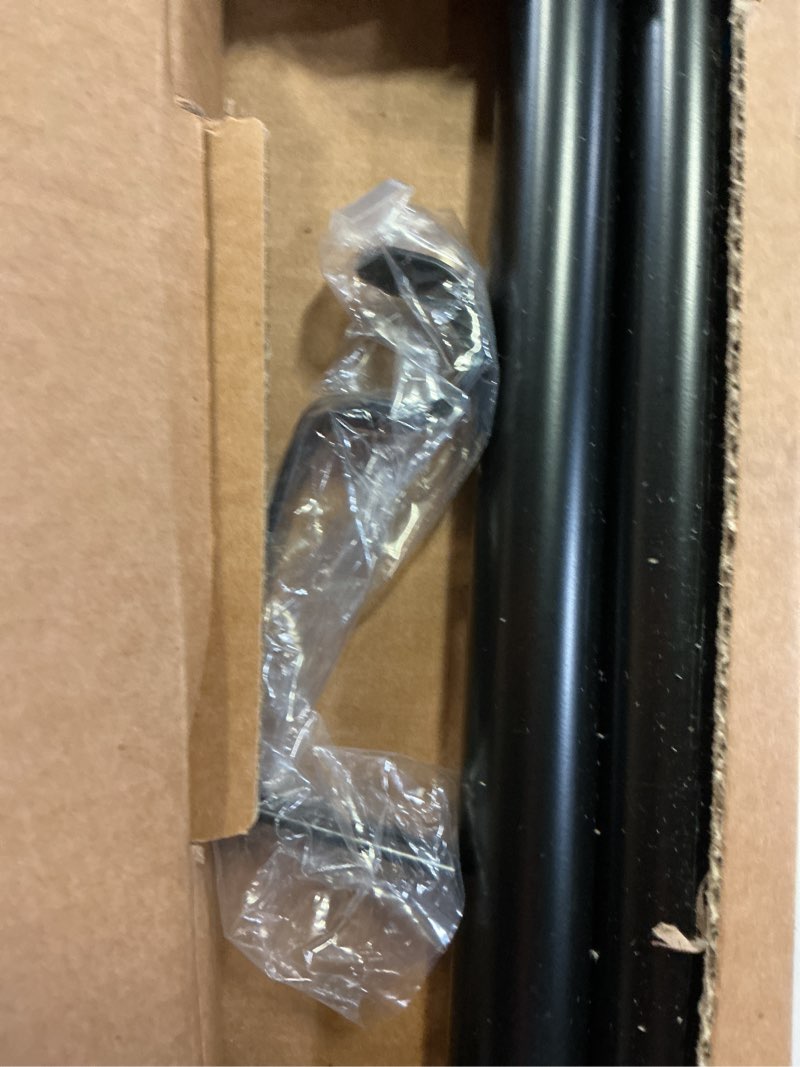 Condition photo showing Good Condition for ivilon drapery window curtain rod - end cap style design 1 inch pole. 72 to 144 inch color black 72 to 144 in.