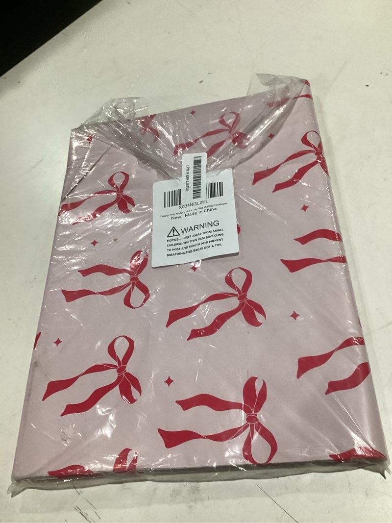 Condition photo showing Good Condition for fuxury poly mailers 14.5x19 inch 50pcs shipping bags for clothing strong adhesive shipping envelopes for small business self seal poly bag mailing envelopes pink bows pink bows 14.5x19'' 50pcs