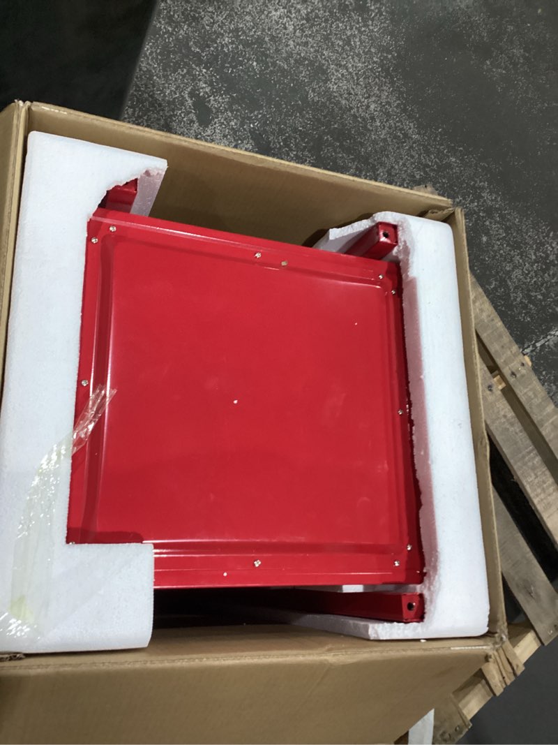 Condition photo showing As Is for WHEELS MISSING NOT TESTED Nostalgia Popcorn Maker Machine - Professional Cart With 8 Oz Kettle Makes Up to 32 Cups - Vintage Popcorn Machine Movie Theater Style - Red 8 Oz Red