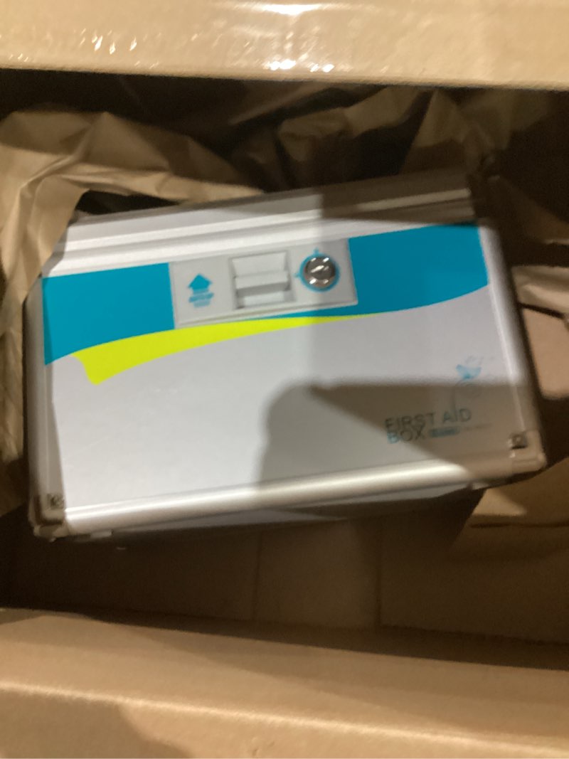 Condition photo showing New/Like New for Glosen Medicine Lock Box with Combination Lock,Medication lock box?Extra Large16 x 9.25 x 7.5 Inch? medicine safe lock box,medical box organizer Silver Extra Large-16in