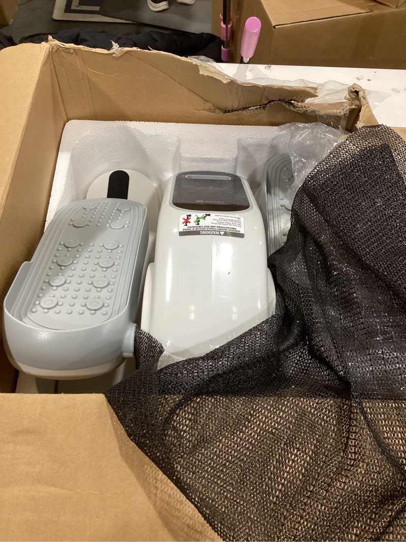 Condition photo showing Good Condition for Under Desk Elliptical Machine, Electric Seated Pedal Exerciser, Mini Elliptical Leg Exerciser with Remoter, 12 Level Speeds, Forward & Reverse Direction, Manual & Auto Mode for Home Office Black