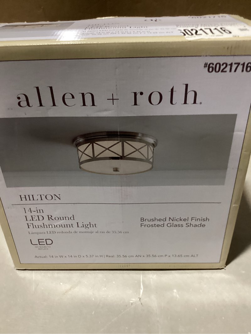 Allen and roth hikton 14” led round flushmount light
