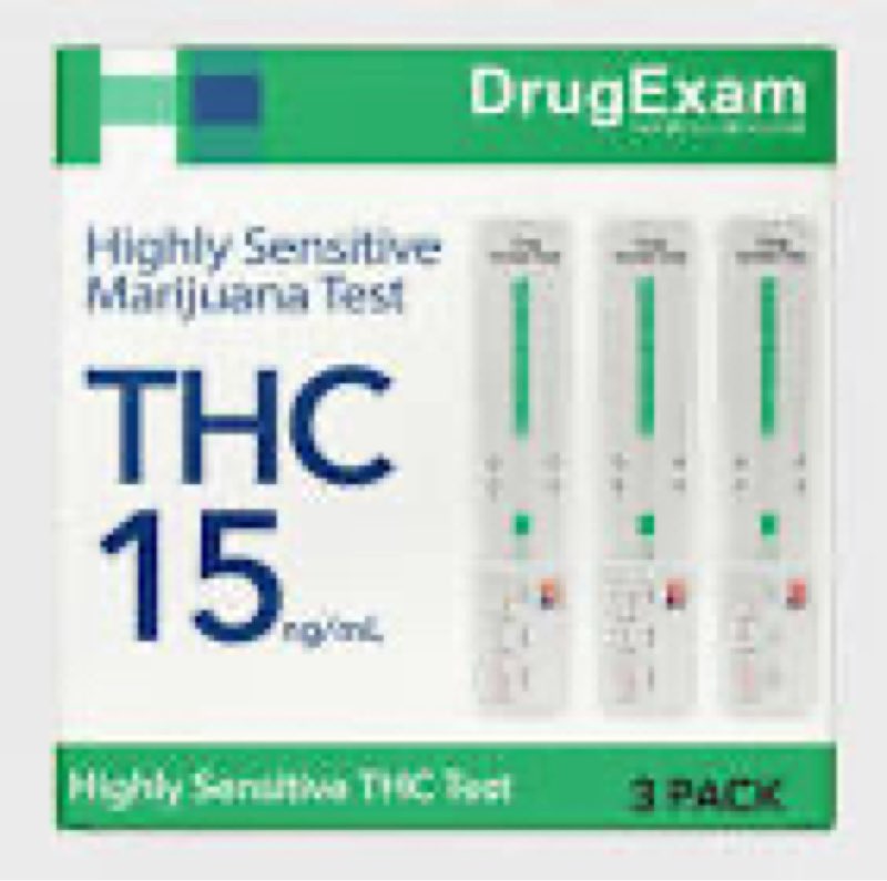 20 Pack - DrugExam Made in USA Most Sensitive Marijuana THC 15 ng/mL Single Panel Drug Test Kit - Marijuana Drug Test with 15 ng/mL Cutoff Level for Detecting Any Form of THC (20)
