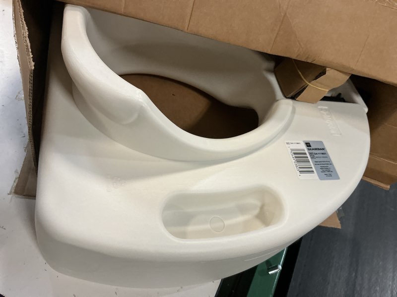 Condition photo showing New/Like New for medline - elevated toilet seat riser with microban antimicrobial protection - white