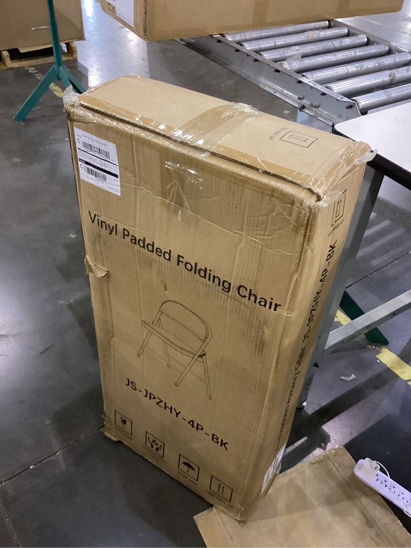 Condition photo showing New/Like New for Vinyl pad folding chair set of 4