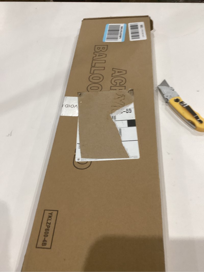 Condition photo showing As Is for TEKXYZ 23.6 Inch Height Clear Acrylic Balloon Stand for Table Centerpiece Decoration, Set of 4 23.6inch 4 Pack