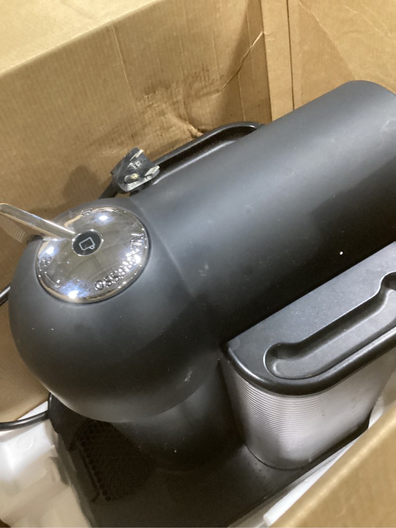 Condition photo showing As Is for Nespresso Vertuo Coffee and Espresso Maker by Breville, Matte Black with Aeroccino Milk Frother Machine + Milk Frother Black