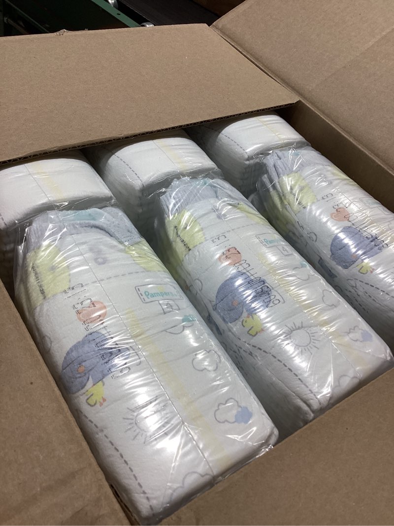 Condition photo showing Good Condition for pampers swaddlers diapers, size 4 (15-34 lbs), 150 count, absorbent, keeps baby dry and comfortable, skin safe disposable baby diaper (packaging may vary) size 4 150