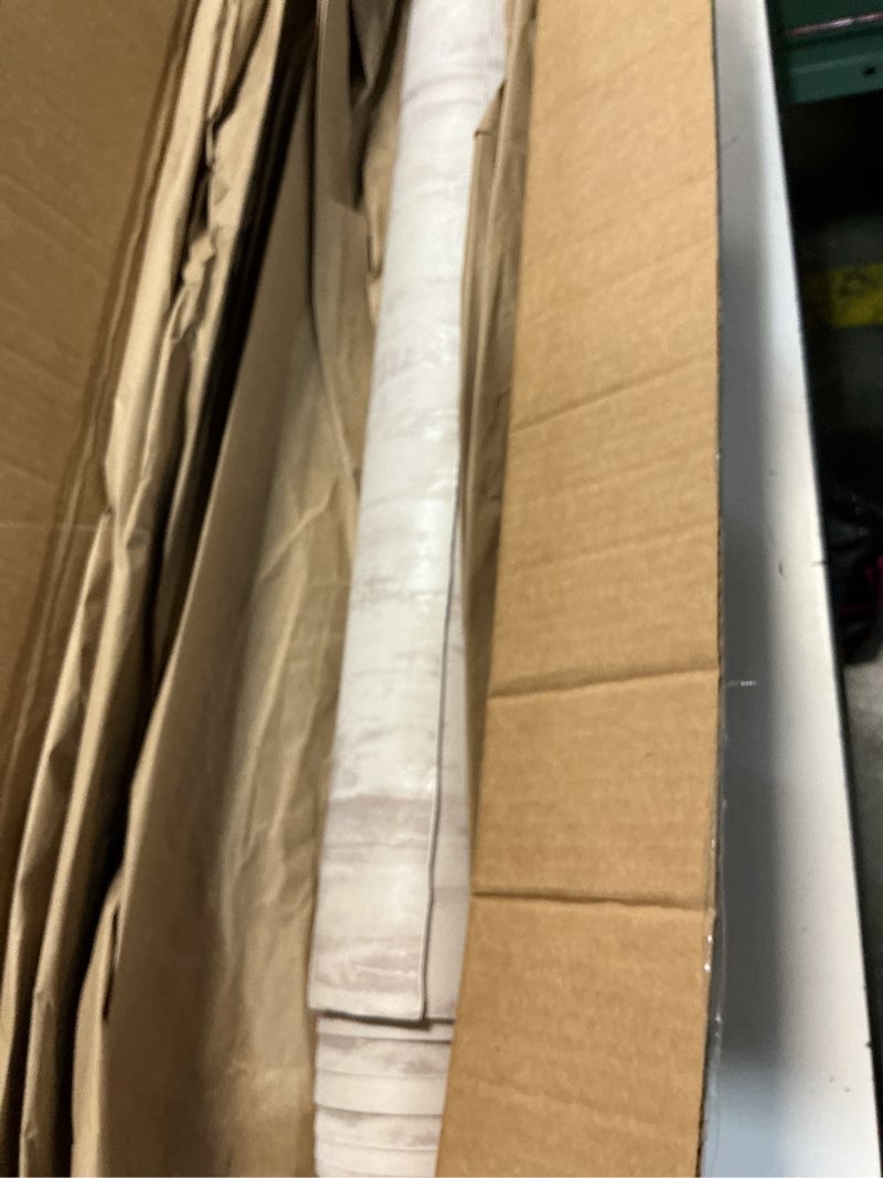 Condition photo showing Good Condition for Livelynine 24x394 Peel and Stick Wallpaper Concrete Look Wall Paper for Bedrooms Basement Walls Textured Industrial Whitewash Distressed Metallic White Cement Countertop Contact Paper Waterproof 24" x 394" White Concrete