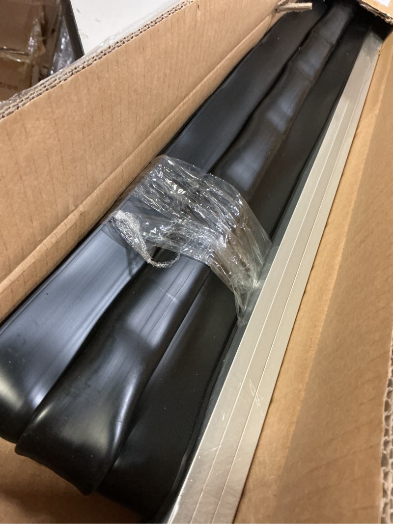 Condition photo showing Good Condition for gaahing heavy duty garage door bottom seal strip with pre-drilled aluminum track retainer base kit, universal weather stripping combination, impact buffer sealing weatherstrip (9.8ft, black) 9.8 ft black