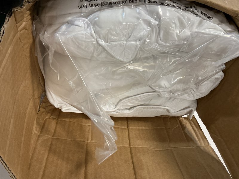 Condition photo showing Good Condition for amazon basics down-alternative pillows for stomach and back sleepers, soft density, 20 x 36 inches, 2-pack, white king (pack of 2) soft pillow