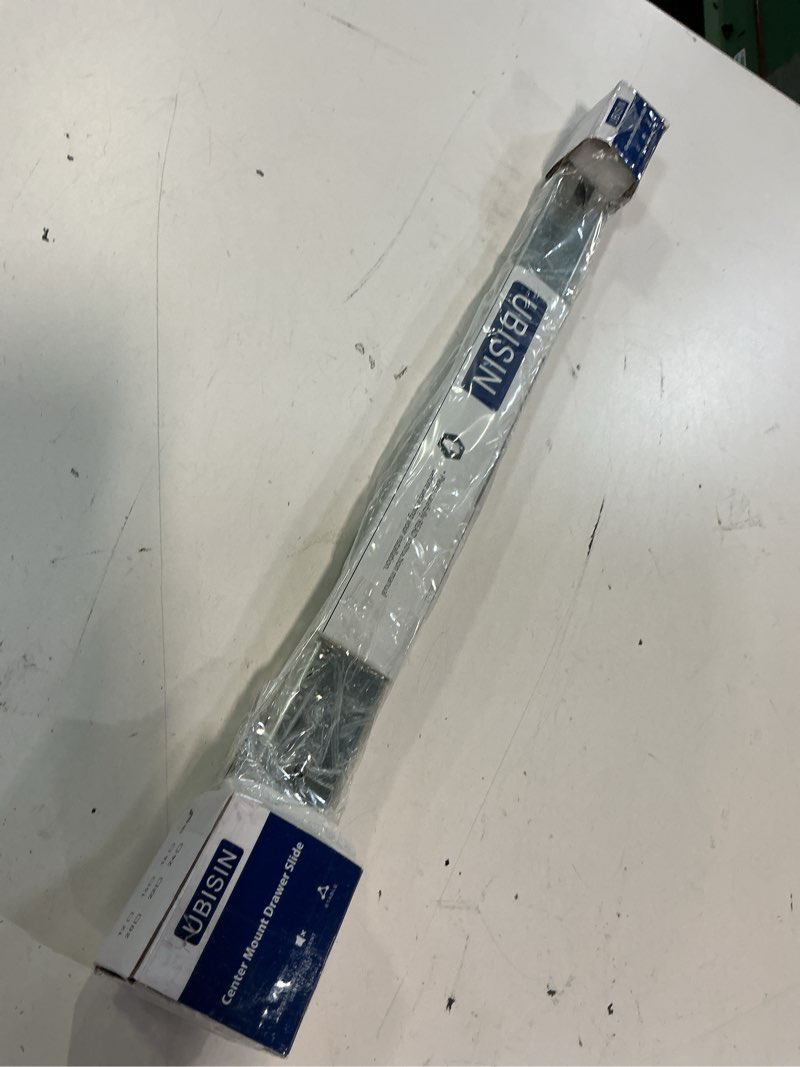 Condition photo showing Good Condition for 1 pcs 18 inch center mount drawer slide, heavy duty bottom mount drawer slide for cabinet and dresser, 3/4 extension glide track 18 inch 1