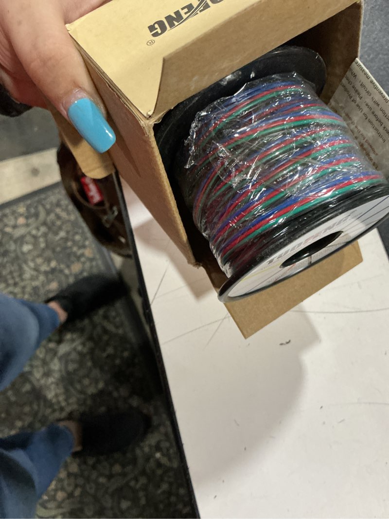 Condition photo showing Good Condition for 40ft rgb 4 wire conductor cords 4pin 22awg extension cable led welding wire tinned copper 22 gauge ga for 3528 5050 rgb led strip