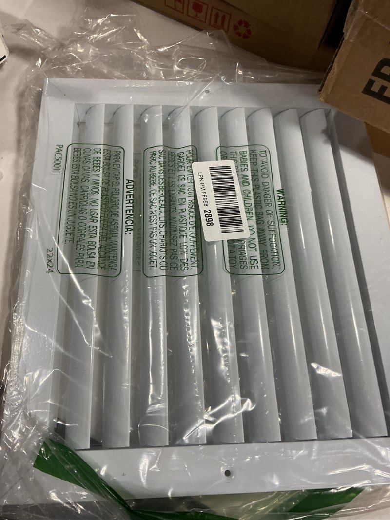 Condition photo showing item condition for 12" x 10" (Duct Hole) Decorative Air Return Vent Cover – Aluminum HVAC Grille for Ceiling & Wall, Rustproof AC Return Vent, Premium Modern Design, 13.6" x 11.6" Face, Ideal for Home HVAC" 12" x 10" Duct Hole [13.6" x 11.6" Face]