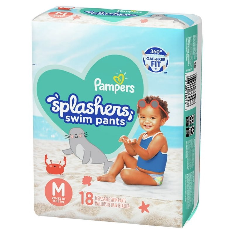 PAMPERS SPLASHERS Diapers Base Version 2X/Duo 4/Maxi(2 pack)