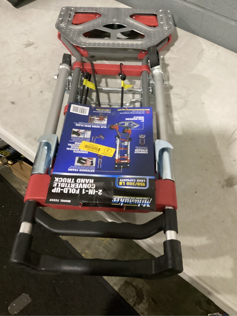 Condition photo showing Good Condition for milwaukee 150-lb capacity 4-wheel multiple colors/finishes aluminum convertible hand truck