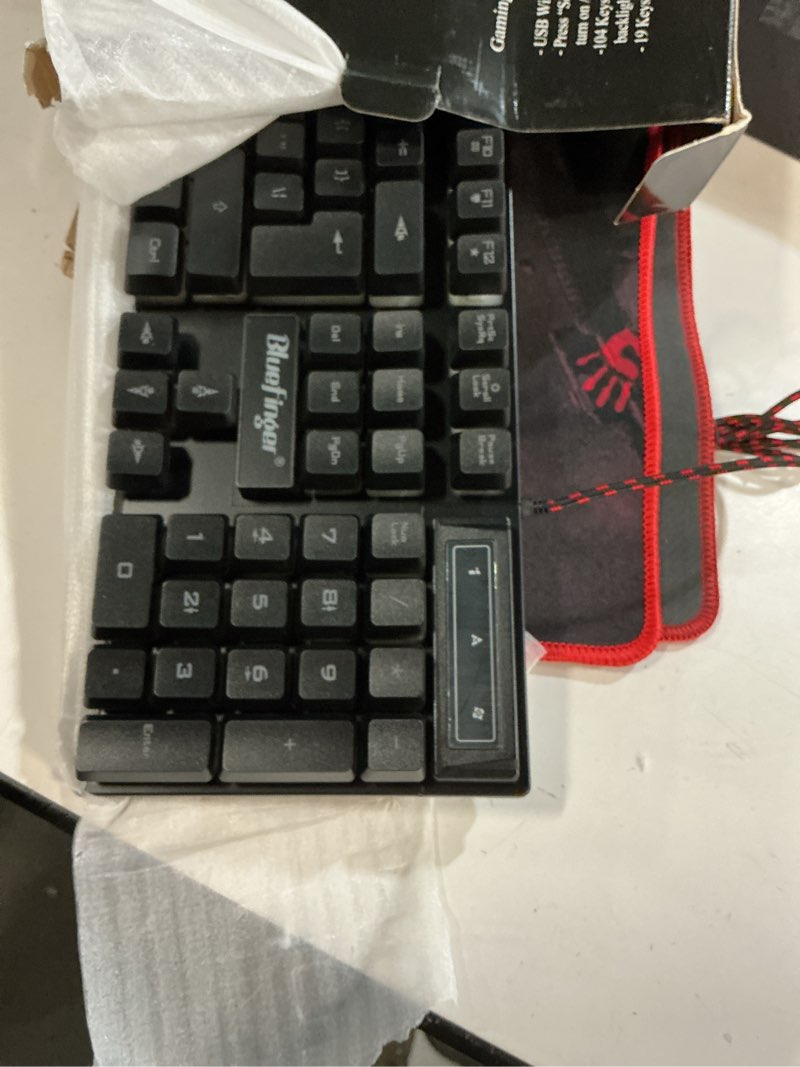 Condition photo showing Good Condition for BlueFinger RGB Gaming Keyboard and Backlit Mouse Combo, USB Wired, LED Gaming Set for Laptop PC Computer Game and Work Black