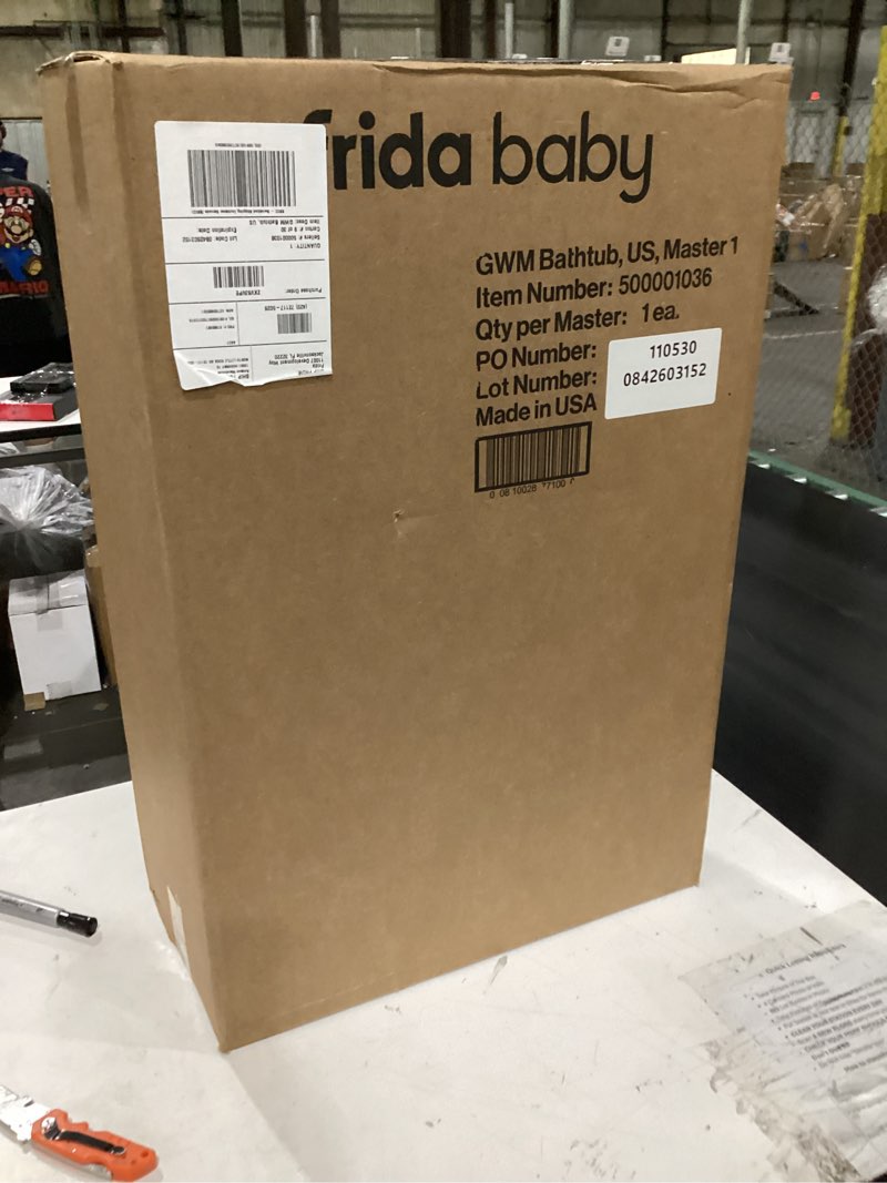 Condition photo showing New/Like New for frida baby 4-in-1 grow-with-me baby bathtub, baby tub for newborns to toddler with removable bath seat & backrest for bath support in tub bath tub