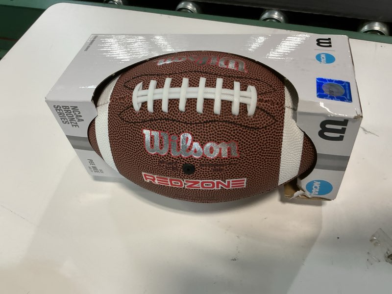 Condition photo showing Good Condition for wilson ncaa red zone composite football  size pee wee ages 6-9