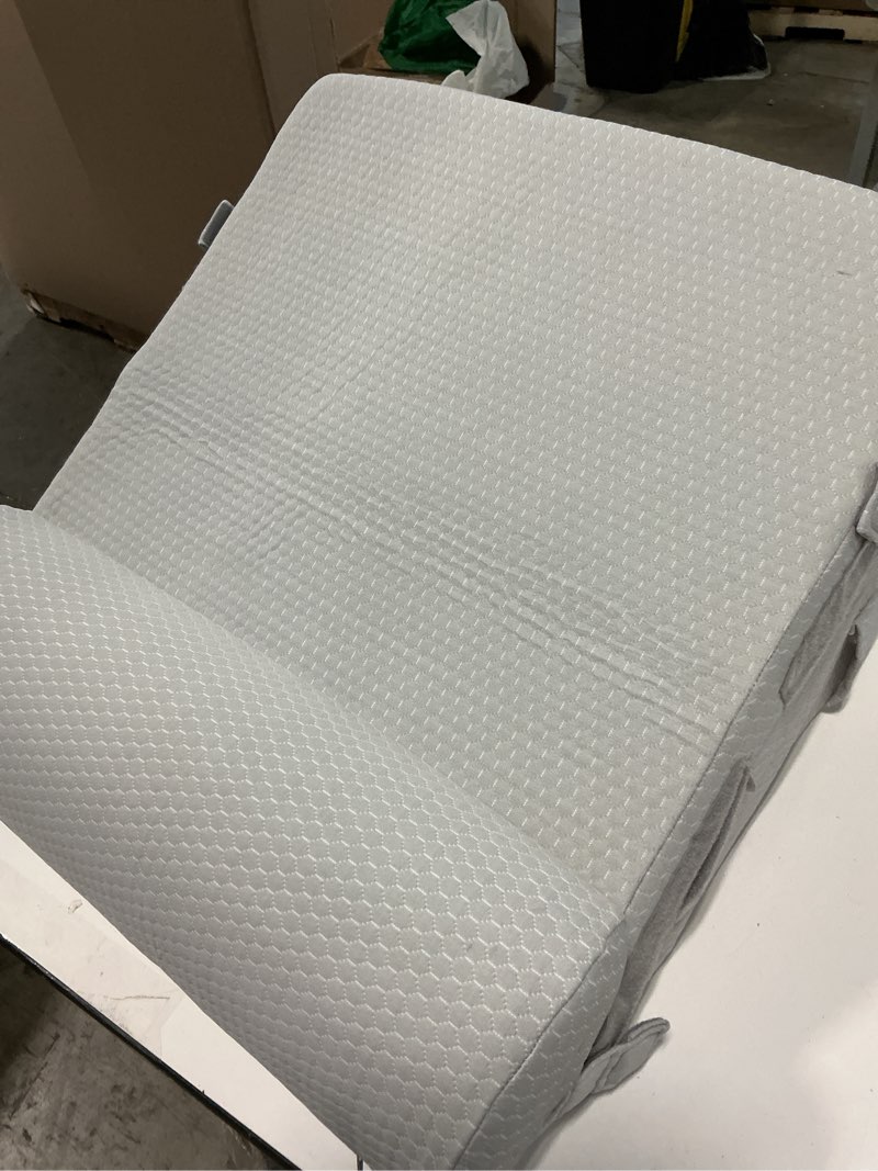 Condition photo showing As Is for Ganaver 4pcs Orthopedic Bed Wedge Pillow Set Post Surgery Relaxing Back Adjustable Head Support Cushion Triangle Memory Foam Pillow for Acid Reflux Sleeping Reading Leg Elevation Snoring White Cream White