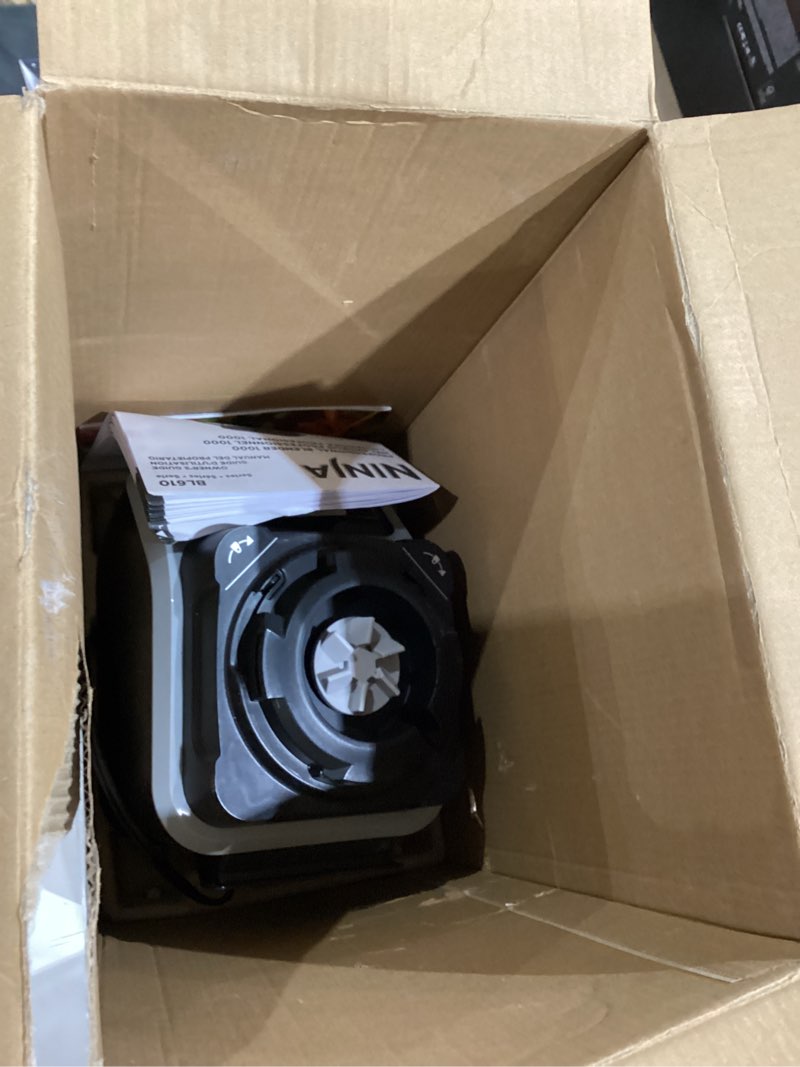 Condition photo showing As Is for ninja bl610 professional 72 oz countertop 1000-watt base and total crushing technology for-smoothies, ice and frozen fruit, black, blender + pitcher