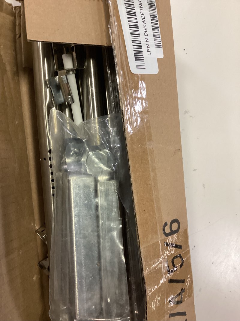 Condition photo showing As Is for 463244819 grill replacement parts for charbroil performance 6 burner 463244819, 463276517, 5 burner 463347519, 4 burner 463342119, 463347017, g470-5200-w1 burner, g470-0004-w1a heat plate, crossover