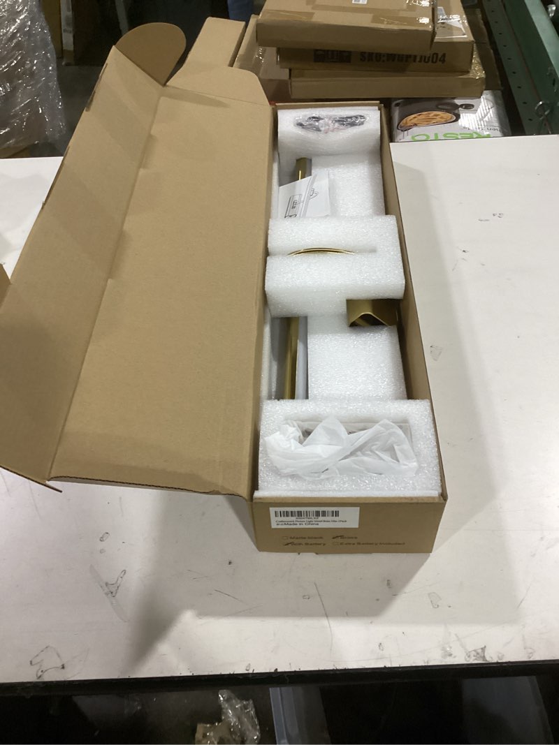 Condition photo showing New/Like New for 24" Picture Lights for Wall with 8000mAh Battery - Brass Operated Wireless Wall Art Light with Remote Control for Large Portrait & Paintings Art Brass 24IN 1Pack