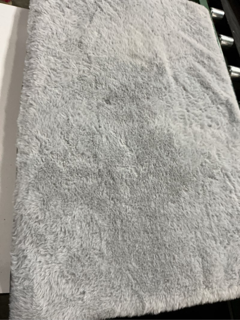 Condition photo showing As Is for sunheir orthopedic dog bed for large dogs - big waterproof dog crate bed with removable washable cover, egg crate foam support, anti-slip bottom, deluxe plush pet bed mat (grey) grey 35.0"l x 22.0"w x 3.0"th