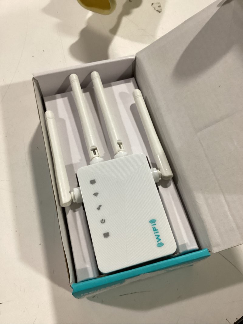 Condition photo showing Good Condition for 2026 WiFi Extender Signal Booster for Home & Outdoor - 5X Faster Internet Booster with Ethernet Port, Covers 13,000+ Sq.Ft House & Yard | Long Range Wireless Repeater Amplifier, Works with Any Router White