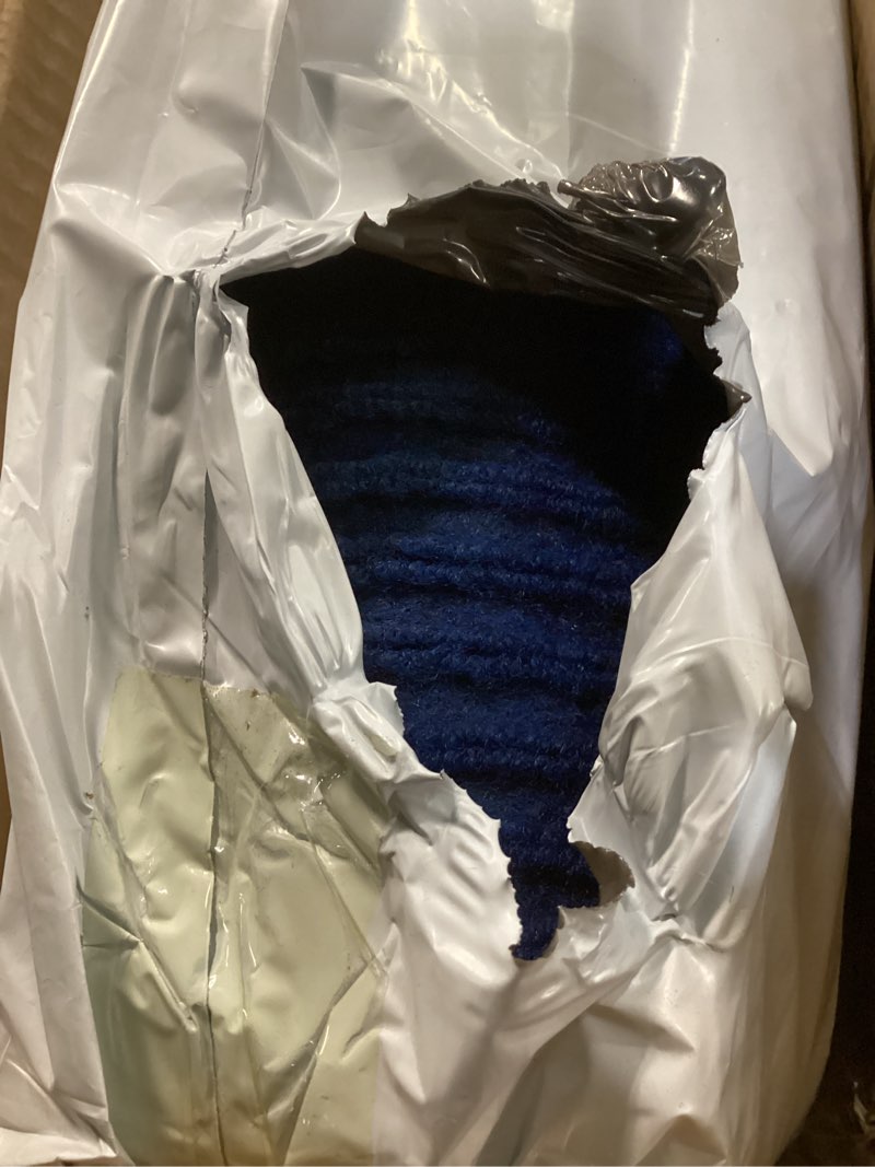 Condition photo showing Good Condition for 3x10ft Outdoor Floor Mat Commercial Runner Rug Heavy Duty Non Slip Entrance Rugs Indoor Outdoor Entryway Doormat with Rubber Back Waterproof Mat for Home Hotel Office (3'x10'Dark Blue) Dark Blue 2'11" x 9'10" (Rectangular)