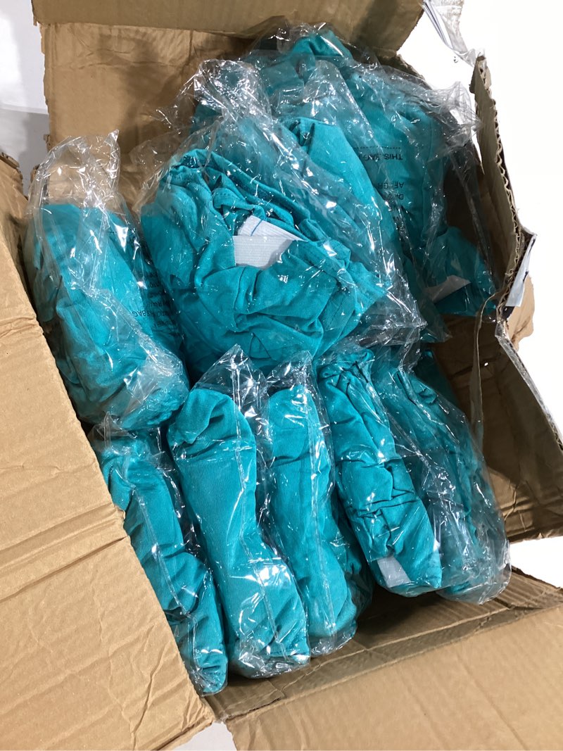 Condition photo showing As Is for incomplete lzy 20pcs spandex chair cover stretch slipcovers for wedding party, dining banquet chair decoration covers (turquoise, 20) turquoise 20pcs