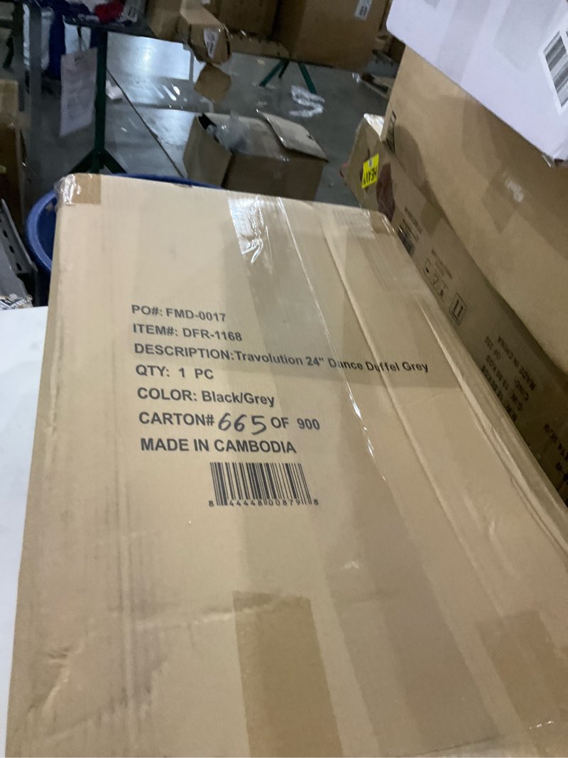 Condition photo showing New/Like New for Travolution Dance Bag with Garment Rack, 24 Inch Rolling Duffel With Wheels, Ideal for Competitions & Travel, Easy-assembly Lightweight Aluminum Clothes Rack, Wheeled Upright Luggage, Black/Gray Black 24"