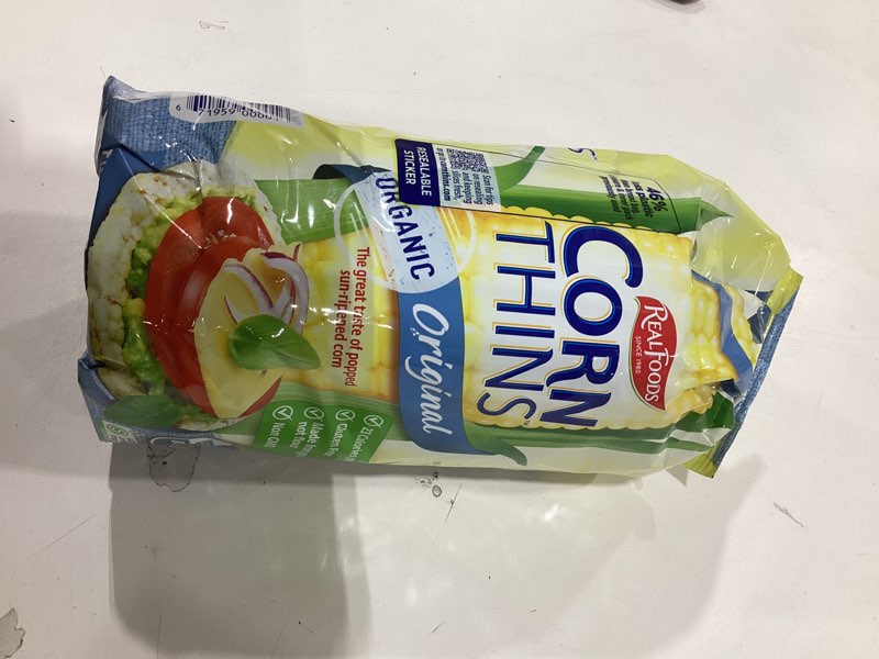 Condition photo showing New/Like New for Real Foods Organic Corn Thins - Case of 6 - 5.3 oz.