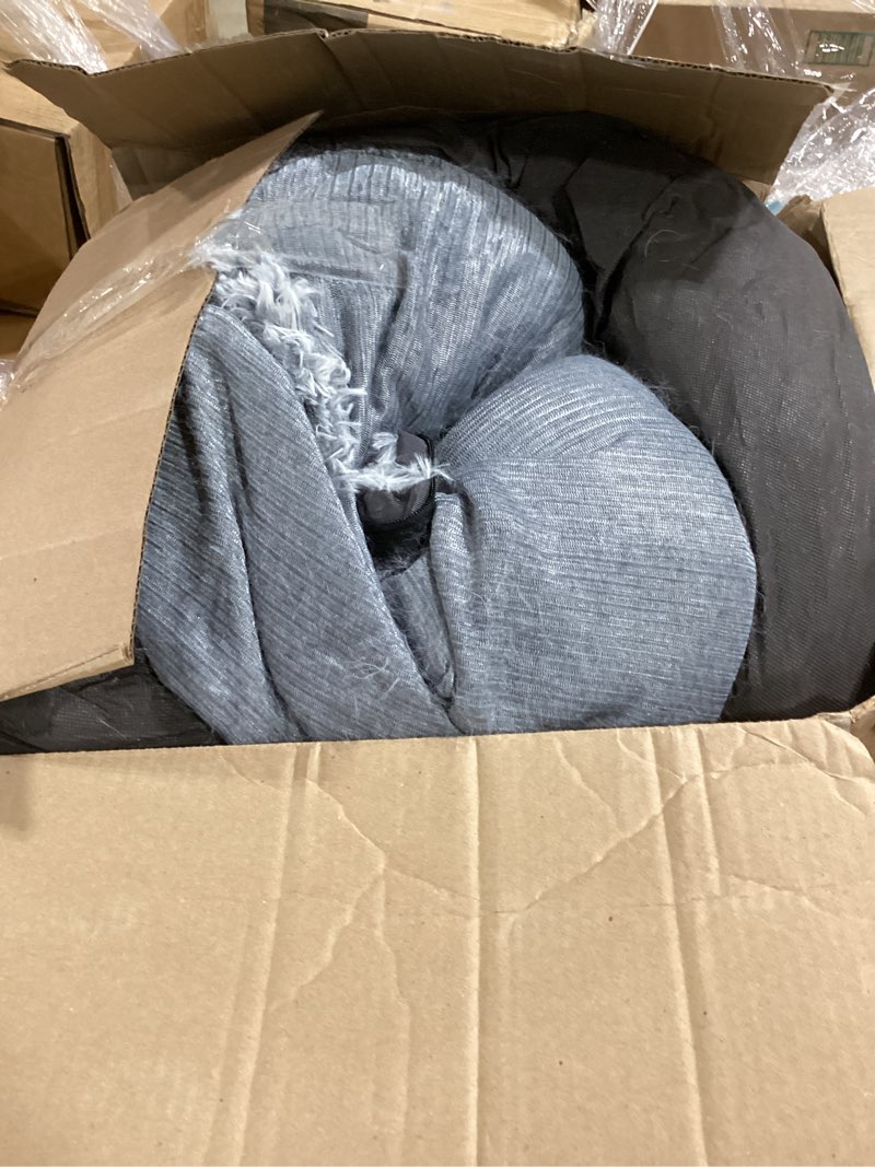 Condition photo showing As Is for invenho medium dog beds for medium dogs washable, rectangle dog bed medium size dog, orthopedic dog bed, warming soft calming sleeping puppy bed durable pet bed with anti-slip bottom m(30\"x24\"x9\") m (30\"x24\"x9\") grey similiar product motlike stock photo or description size