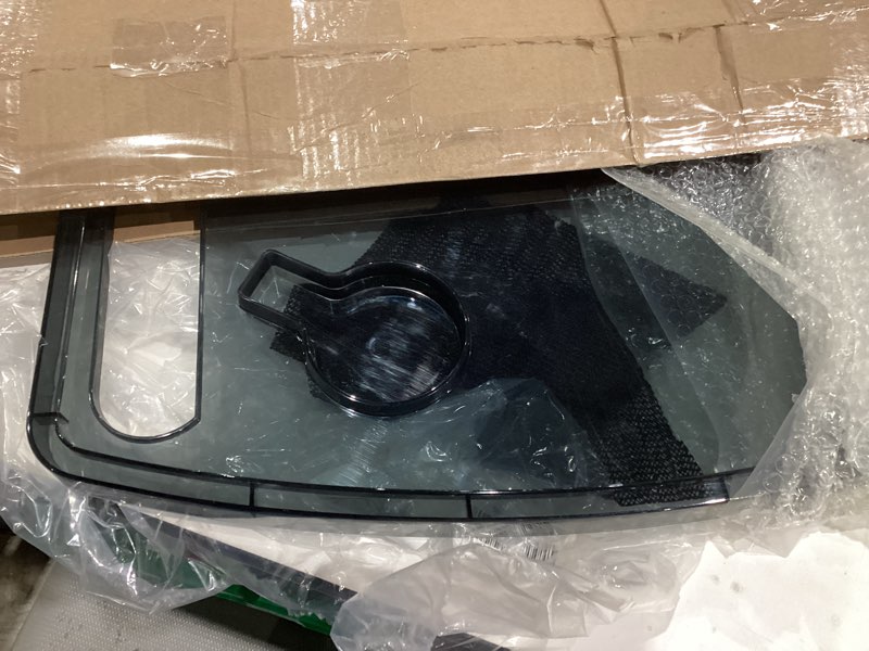 Condition photo showing Good Condition for SoulThink® Full Transparency Walker Tray - Essential Walker Accessories Compatible with Most Walkers for Seniors, Walker Tray for Folding Walker with Utility Bag, Non-Slip Mat & Cup Holder (Black) Transparent Black