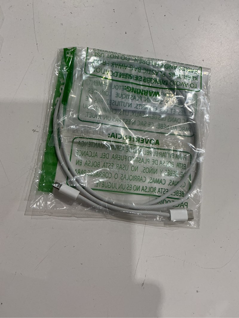 Condition photo showing Good Condition for braided usb c to usb c cable 3ft - 60w type c fast charger, usbc to usb-c woven power cord for iphone 17/16/15 pro max plus/macbook/ipad/airpods/samsung galaxy/android devices and more [pack of 2] type c 3.3ft (white)