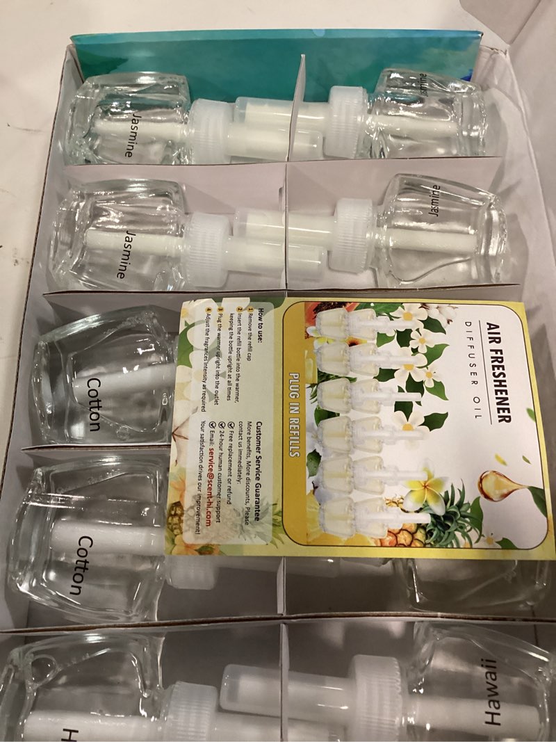 Condition photo showing Good Condition for plugins refills air freshener 12 pack,hawaiian, jasmine & cotton, for home and bathroom 7.92 fl oz compatible with air wick & glade not include glade plus hawaii jasmine cotton 0.66 fl oz (pack of 12)