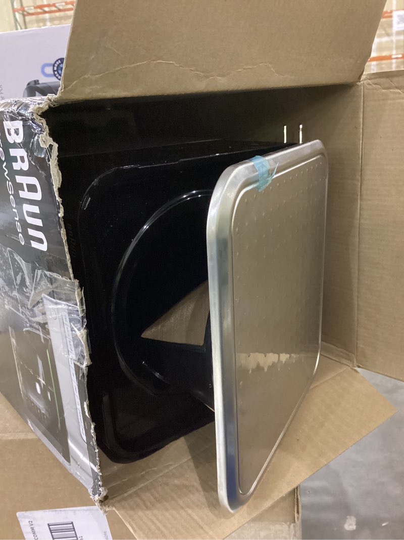 Condition photo showing As Is for Braun BrewSense 12 Cup Drip Coffee Maker - Pause & Pour Mid Brew, Coffee Machine with 24-Hour Timer & Clock, Bold & Regular Strength, 1-4 Cup Functions, Self Clean, Auto Shutoff, Stainless Steel Brewsense Advanced