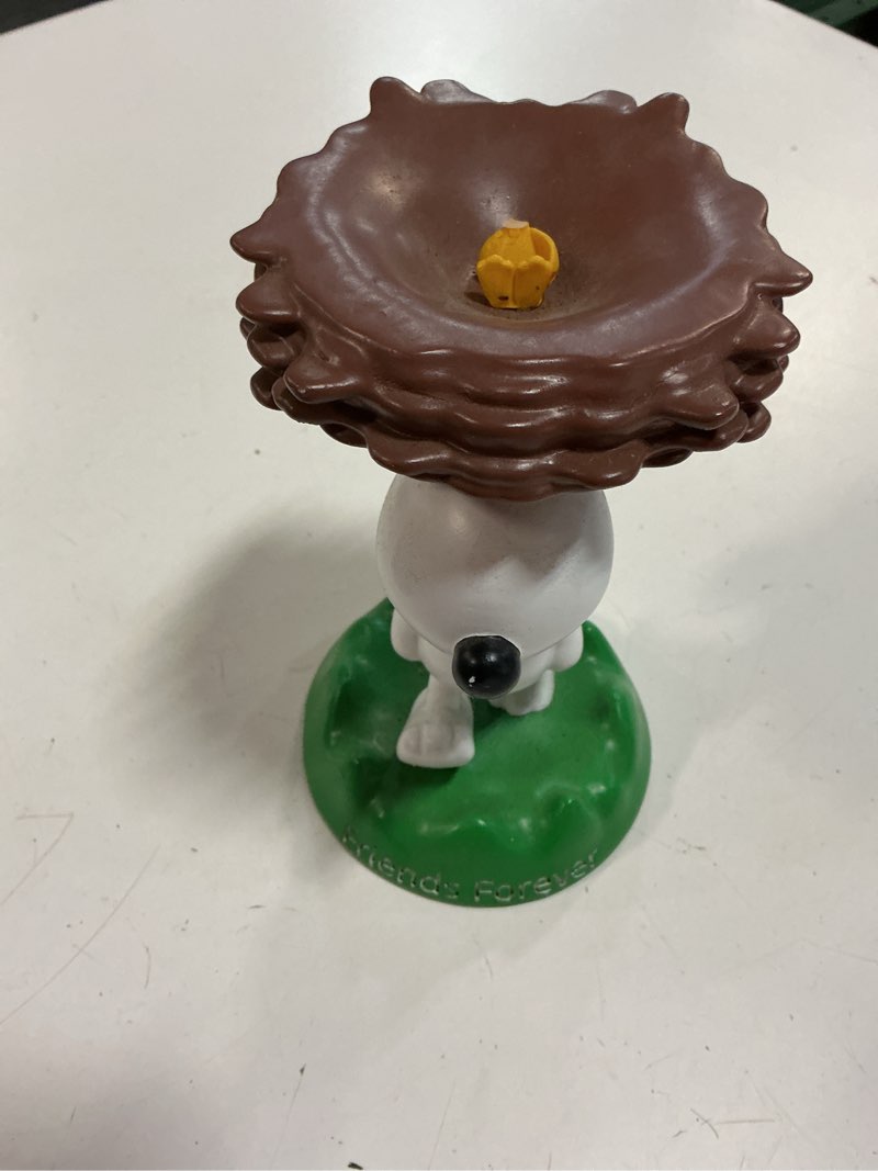 Condition photo showing As Is for peanuts 8-in h x 4.5-in w multiple colors/finishes snoopy garden statue