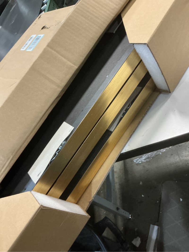 Condition photo showing Good Condition for Kate and Laurel Calter Modern Wall Picture Frame Set, Gold 16x20 matted to 8x10, Pack of 3