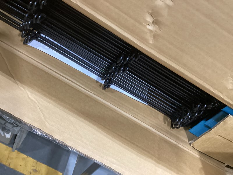 Condition photo showing Good Condition for forehogar metal garden fence 28in (h) x 37.3ft (l), 16 panels + 17 stakes dog fences border fence animal barrier, no dig garden fencing for yard flower bed patio outdoor, ctw2816 black 28"hx37.3ft (16panels)