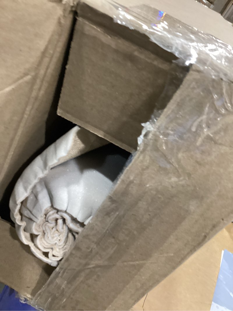 Condition photo showing As Is for Suede Auto Headliner Fabric 98" L × 60" W with Foam Backing - Tube Packaging - -Beige Interior Replacement Material for Car/Truck/SUV/RV Roof - Home Repair/DIY Headliner Material Beige 92" L × 60" W