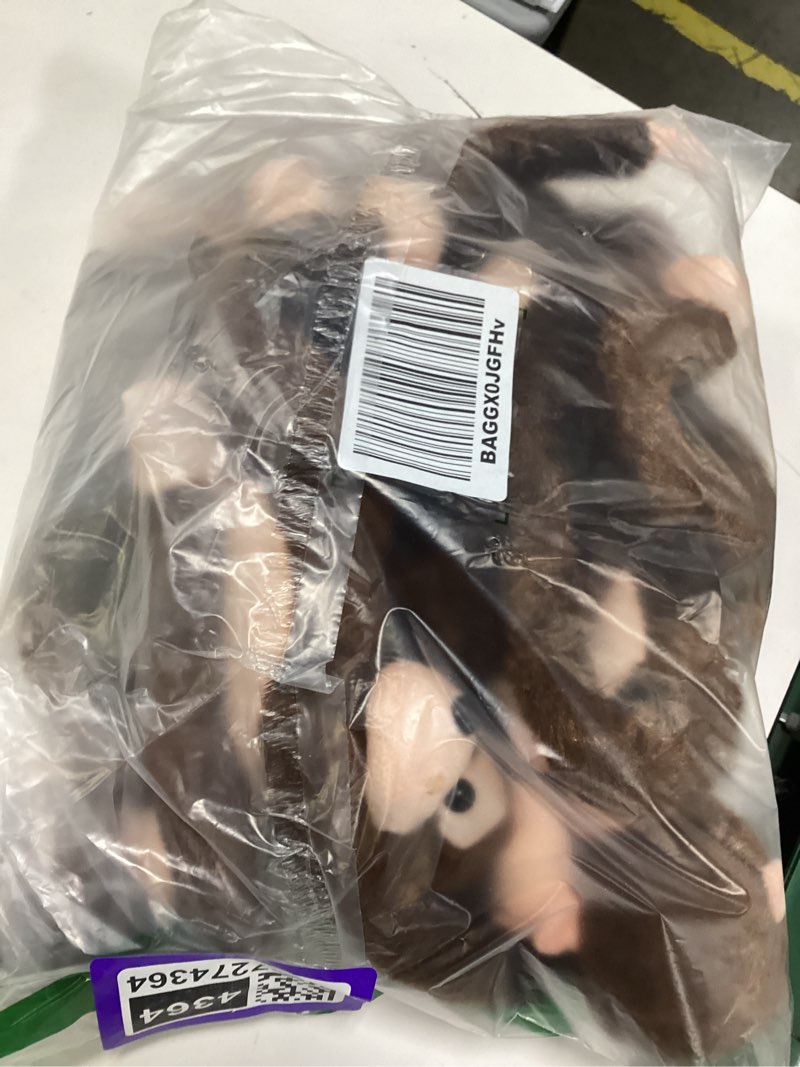 Condition photo showing New/Like New for hungdao 6 packs hanging monkey stuffed jungle animal toy gifts with hook and loop jungle party hanging plush monkey for classroom birthday party decorations(dark brown,24 inch) dark brown 24 inch