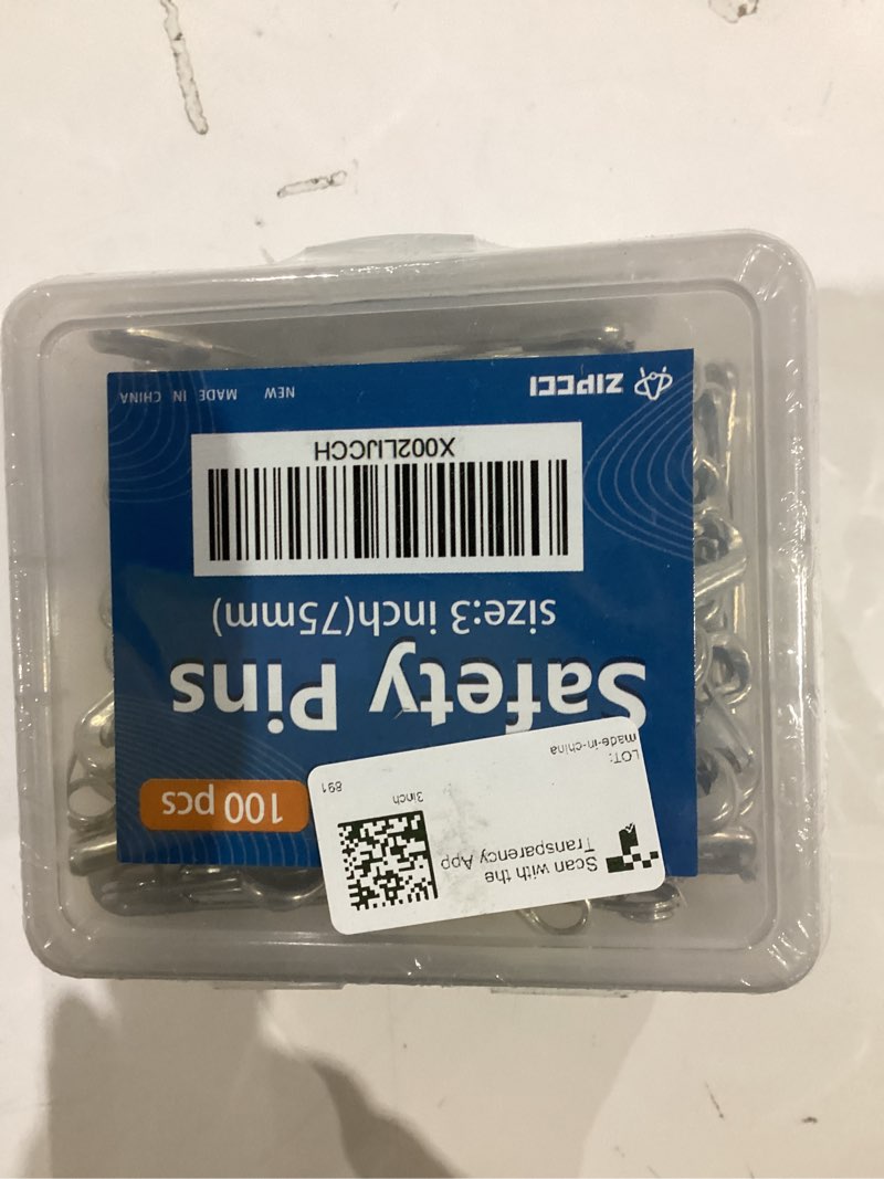 Condition photo showing New/Like New for ZIPCCI 3 Inch Large Safety Pins - 100 Pcs Heavy Duty Steel Wire Pins (Large Size)