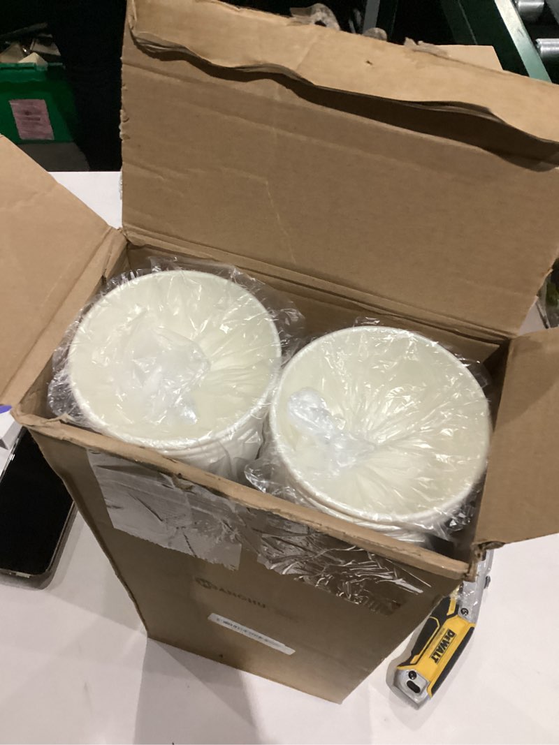 Condition photo showing As Is for Nuanchu 100 Pcs Western Cowboy Ice Cream Cups 9 oz Wild West Paper Snack Bowls Disposable Dessert Bowls for Hot or Cold Food for Western Cowboy Themed Party Supplies Black,White Cowboy