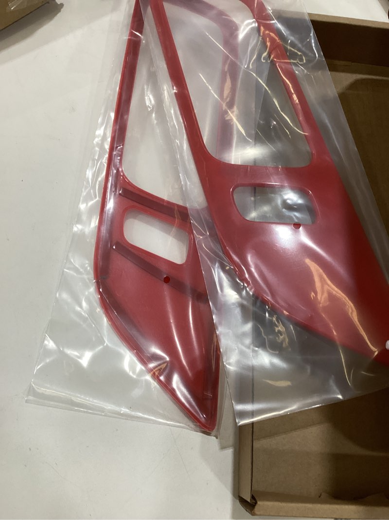 Condition photo showing Good Condition for Car Inner Door Handle Frame Trim Cover Interior Decoration for Ford Mustang 2015-2017 (Red)