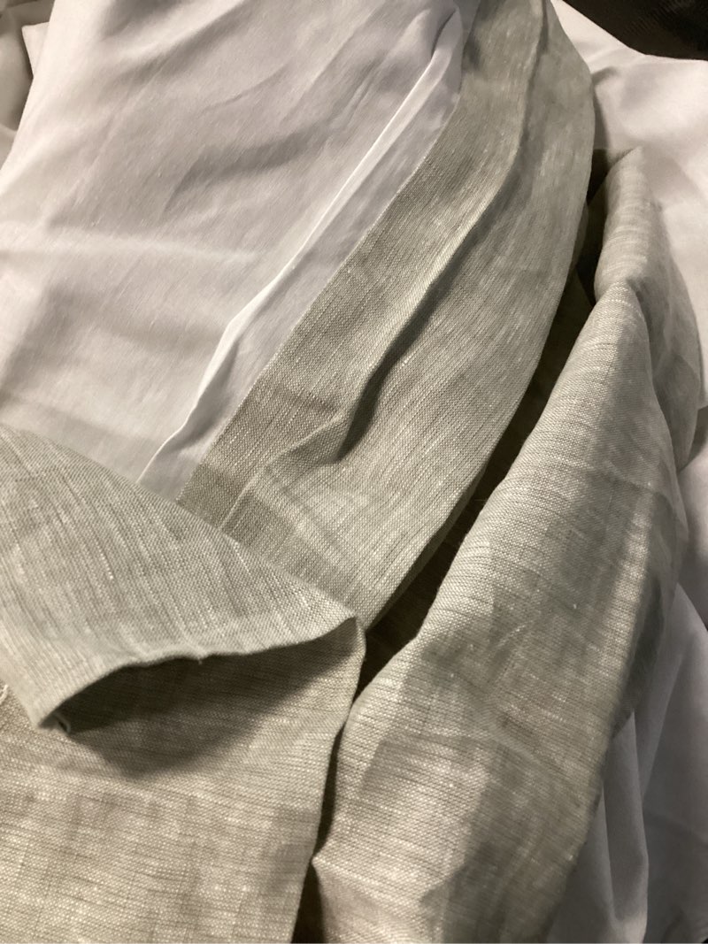 Condition photo showing Good Condition for european linen curtain, 96x96, sage