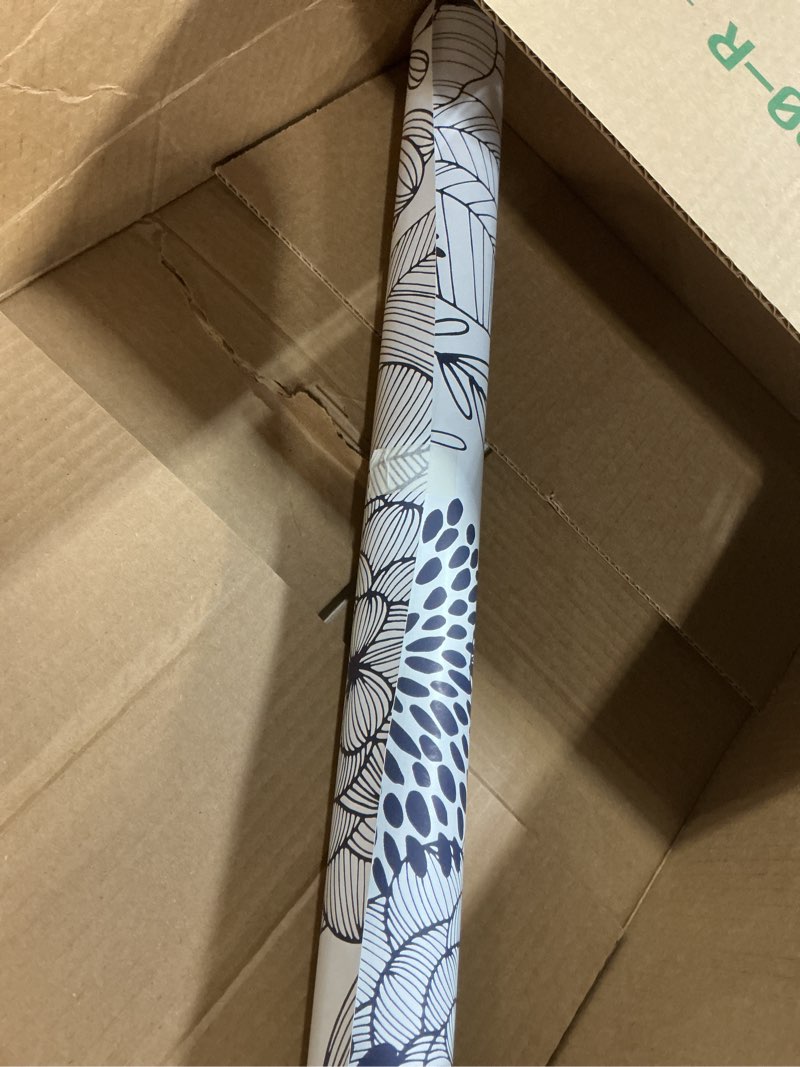 Condition photo showing New/Like New for NuWallpaper NUS3830 Navy Secret Garden Peel & Stick Wallpaper, Blue