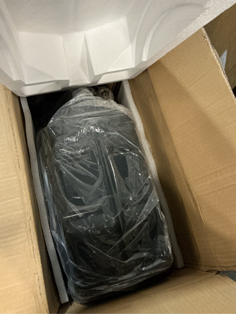 Condition photo showing As Is for giraffe tools retractable hose reel 1/2 in x130 ft pro metal bracket wall mounted heavy duty hose reel with 9 pattern nozzle 180 deg swivel, metal bracket any length lock (1/2 130ft pro, dark grey) 1/2 inch x 130 ft dark grey
