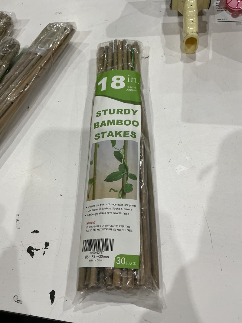 Natural Bamboo Plant Stakes (18in-30PCS)